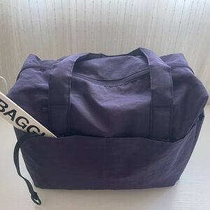 BAGGU Everyday Cloud Bag Fig Color Nylon Tote – Lightweight Travel Everyday Bag